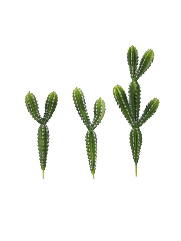 Set of three artificial cactus stems
