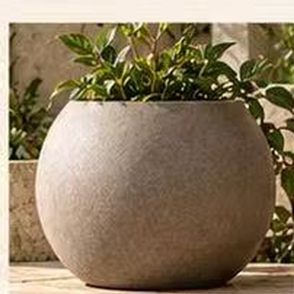 Round magnesium oxide planter